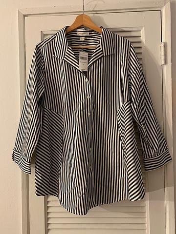 Black and White Blouse