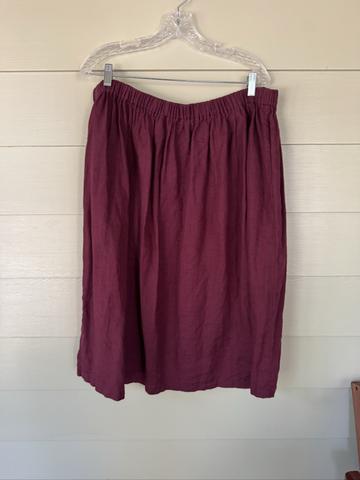 eggplant/burgundy skirt