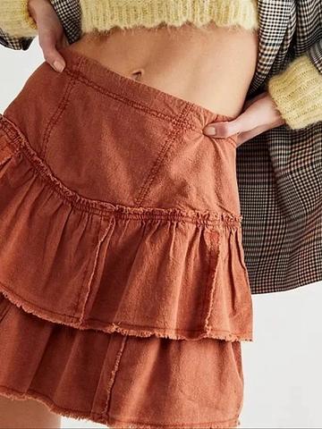 Ruffles in the Sand Mini Skirt