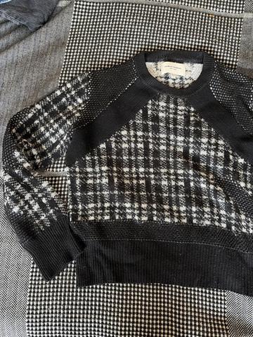 Black and White wool blend sweater