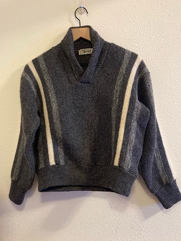 Roché Grey shawl sweater
