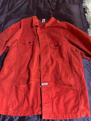 Vintage Red Denim Jacket