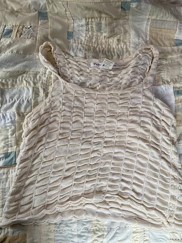 Linen knit texture tank