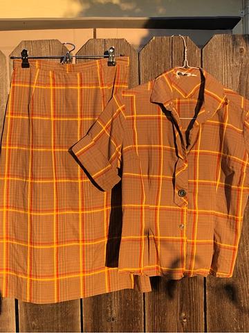 60s matching skirt set
