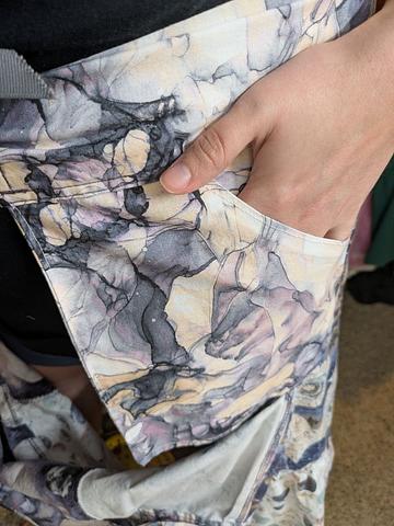 Purple Patchwork Wrap Skirt