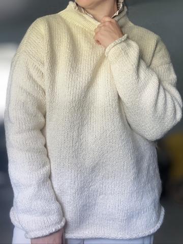 Frise neck sweater