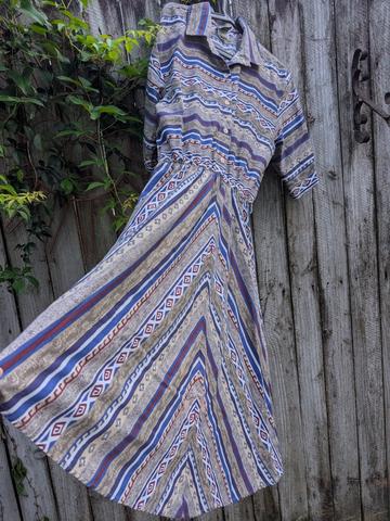Southwest Pattern Short Sleeve Dress