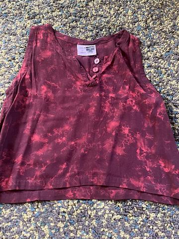 Marbly red tank top