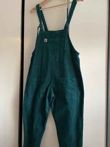 Lucy and Yak Teal Corduroy Dungarees