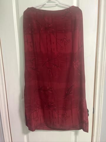 Maxi skirt burgundy red floral