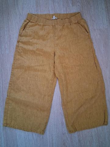 Yellow Linen Lantern Pants