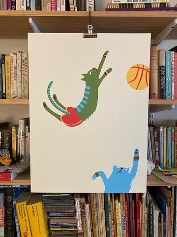Bascatball screenprinted poster (INDIVIDUAL)