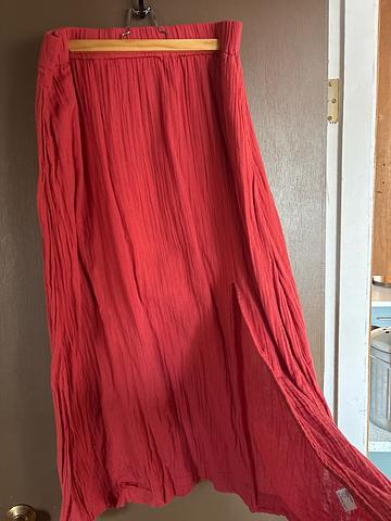 Cotton gauze maxi skirt
