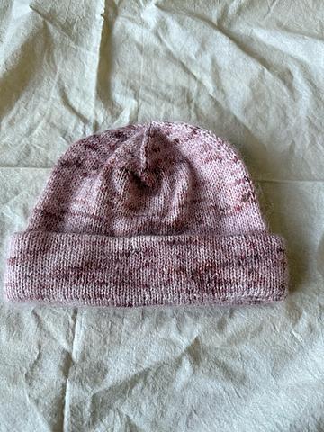 Hand knit adult hat
