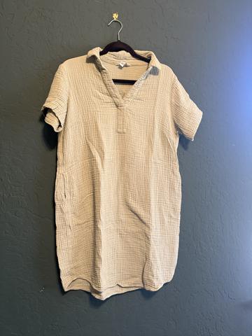 Gauze collared dress