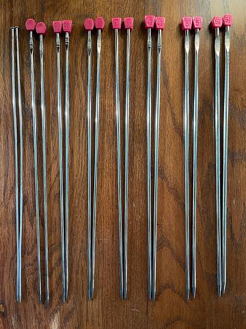 Knitting Needles Set of 8