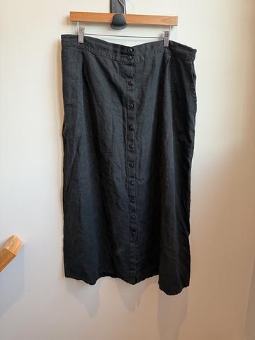 Button Down Linen Skirt