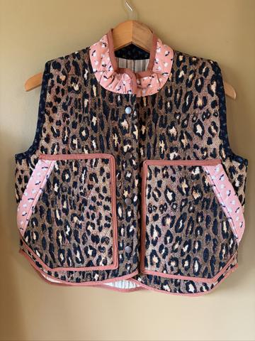 Quilted Leopard Vest