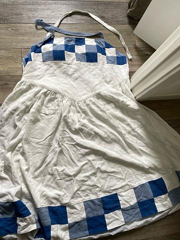 halter linen picnic dress