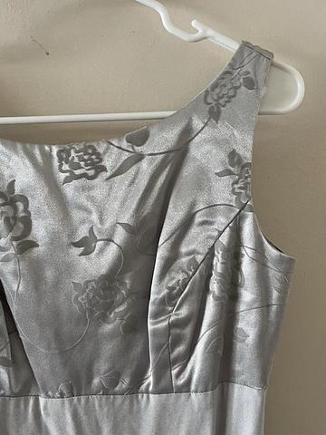 Alfred Angelo silver prom dress