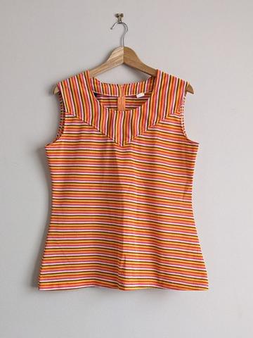 70s Striped Sleeveless Top