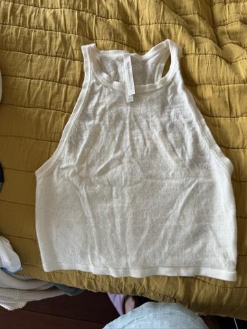 100% Cashmere Cropped Tank