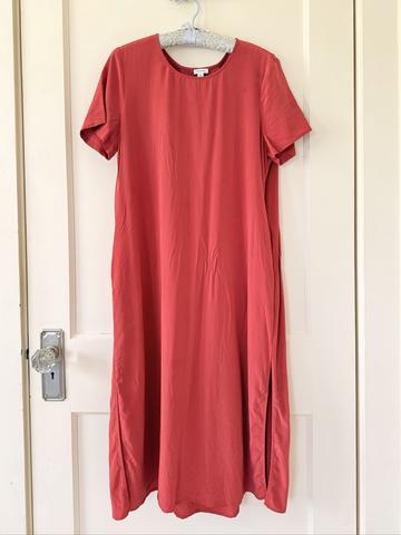 silk midi dress