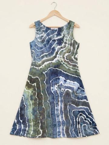 Ice Dyed Cut Loose Tank Dress