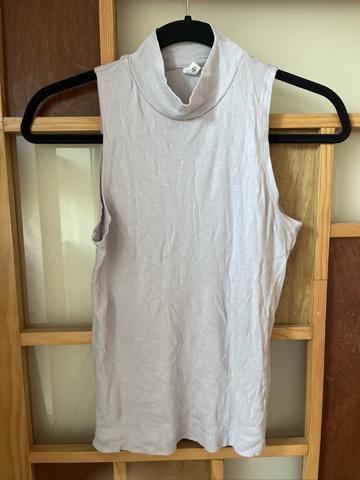 Sleeveless mock neck top