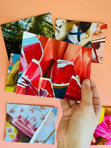Fashion mag mail art (set of 6, A2)