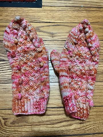 Wool convertible mittens