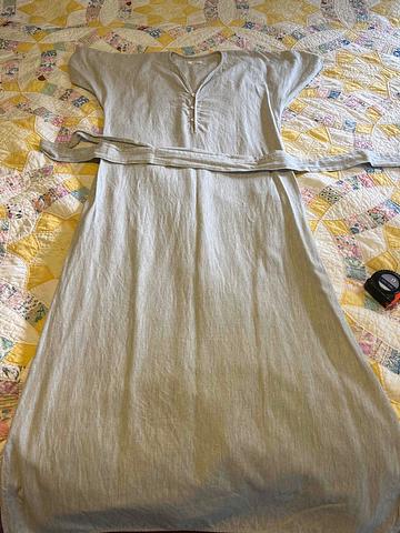 Short sleeve maxi belted dress