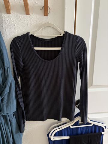 ribbed long sleeve tee