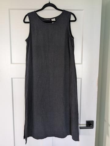 Linen blend maxi dress