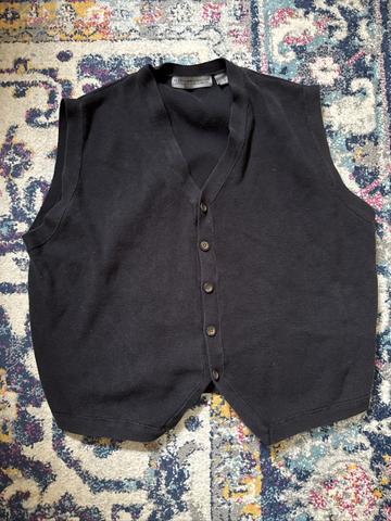 button up sweater vest 100% cotton