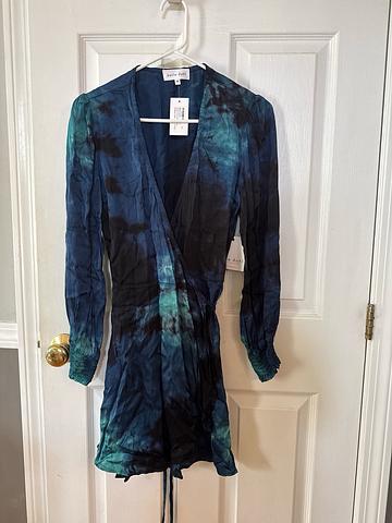 Hand dyed wrap dress