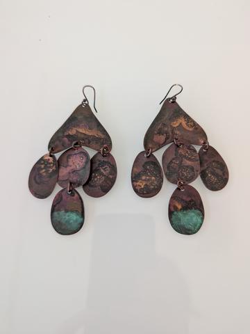 Oversized patina copper