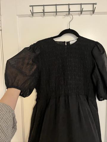 Sheer Puff Sleeve Dress