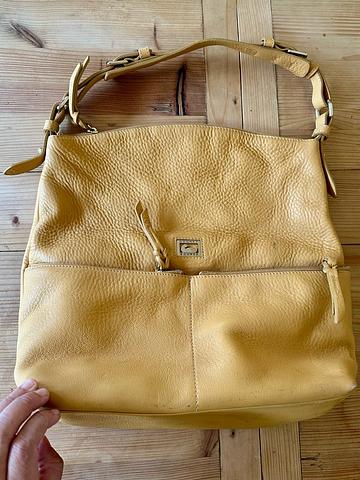 Yellow Leather Hobo Bag