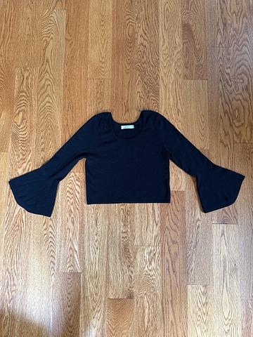 Cropped merino sweater