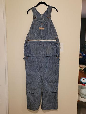 pinstripe overalls