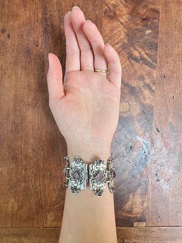 Sterling Silver Amethyst Bracelet
