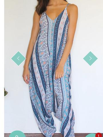 Blossoming Azure Jumpsuit