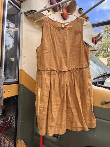 sleeveless linen dress/ tunic