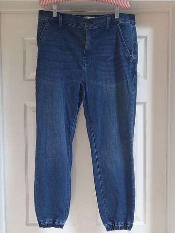 Stretch denim joggers