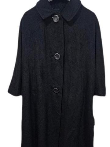 Black 100% cashmere 1960s/70s coat