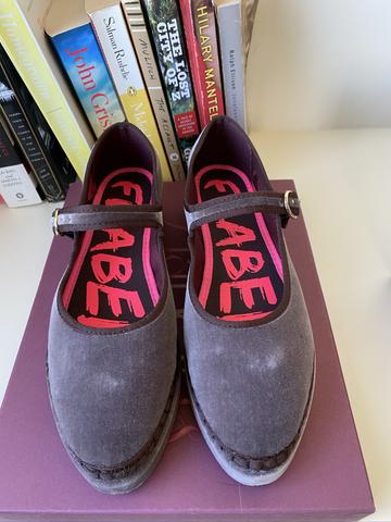 Velvet mary Janes