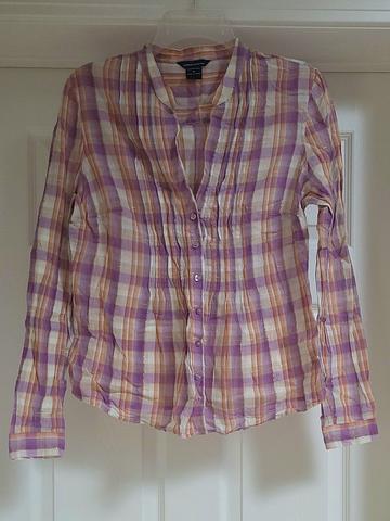 Plaid glitter boho buttondown