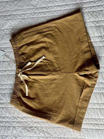 Rusty Rundown Shorts Deep Mustard Yellow with Elastic Waist & Drawstring