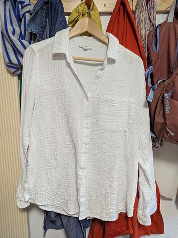 Double gauze button down shirt